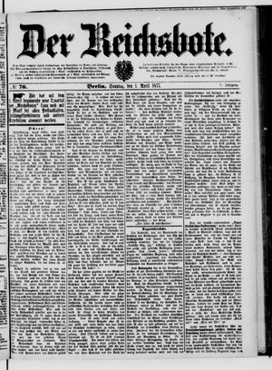 Der Reichsbote on Apr 1, 1877