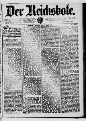 Der Reichsbote vom 11.04.1877
