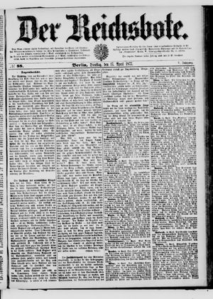 Der Reichsbote vom 17.04.1877