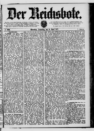 Der Reichsbote vom 19.04.1877