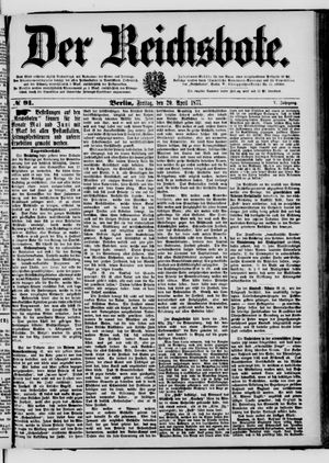 Der Reichsbote vom 20.04.1877