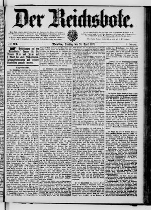 Der Reichsbote vom 24.04.1877