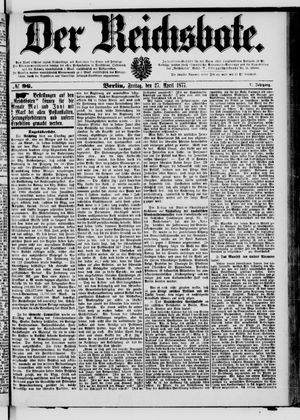 Der Reichsbote vom 27.04.1877