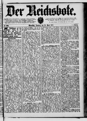 Der Reichsbote vom 29.04.1877