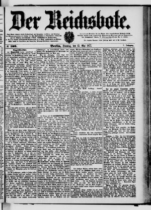Der Reichsbote vom 13.05.1877