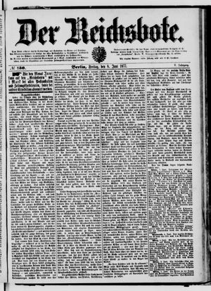 Der Reichsbote vom 08.06.1877