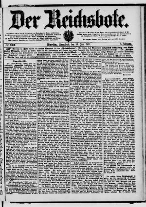 Der Reichsbote vom 16.06.1877