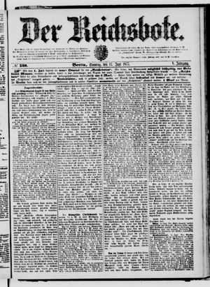 Der Reichsbote vom 17.06.1877