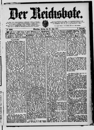 Der Reichsbote vom 22.06.1877