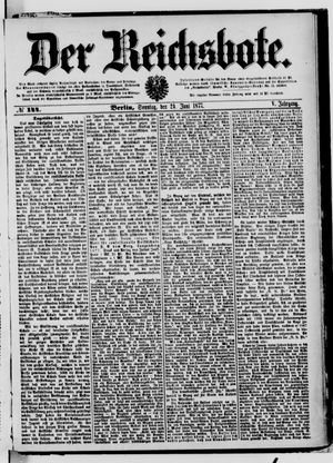 Der Reichsbote vom 24.06.1877