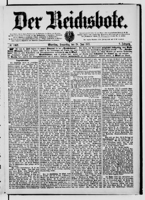 Der Reichsbote vom 28.06.1877