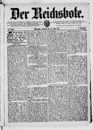 Der Reichsbote vom 10.07.1877