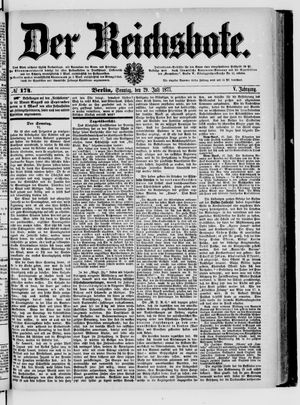 Der Reichsbote vom 29.07.1877