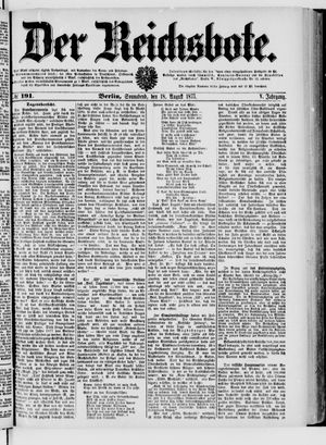 Der Reichsbote on Aug 18, 1877