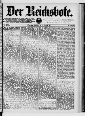 Der Reichsbote vom 21.08.1877