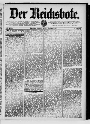 Der Reichsbote vom 11.09.1877
