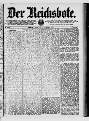 Der Reichsbote vom 14.09.1877