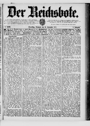 Der Reichsbote vom 19.09.1877