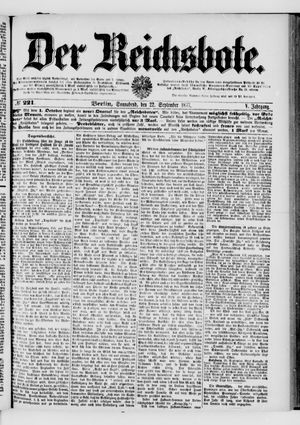 Der Reichsbote vom 22.09.1877