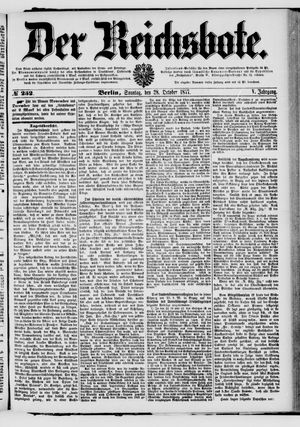 Der Reichsbote vom 28.10.1877