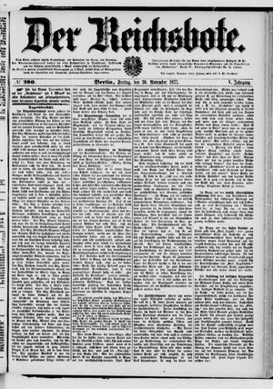 Der Reichsbote vom 30.11.1877