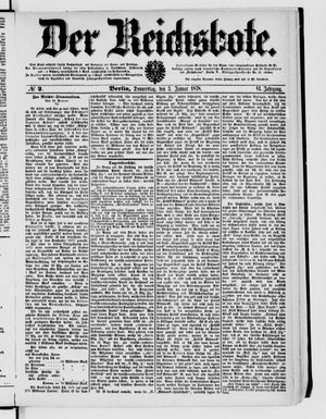 Der Reichsbote on Jan 3, 1878