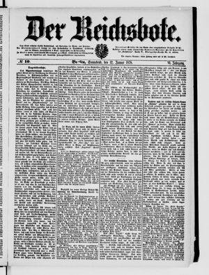 Der Reichsbote vom 12.01.1878