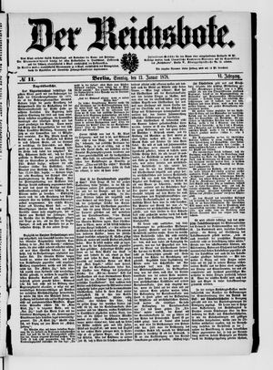 Der Reichsbote vom 13.01.1878