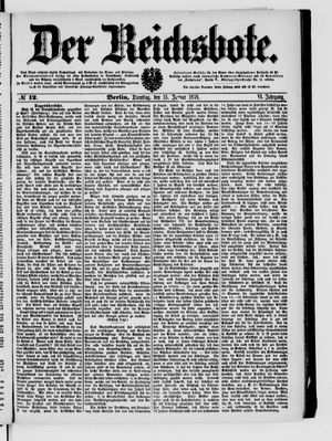 Der Reichsbote vom 15.01.1878