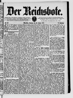 Der Reichsbote on Jan 20, 1878
