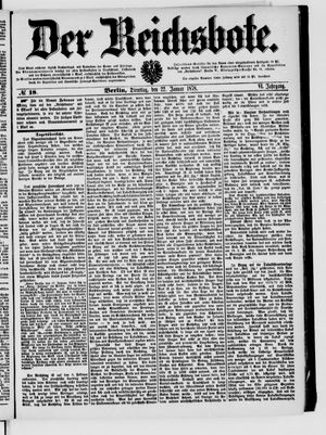 Der Reichsbote vom 22.01.1878