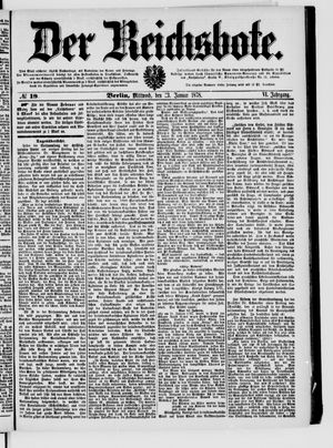 Der Reichsbote on Jan 23, 1878