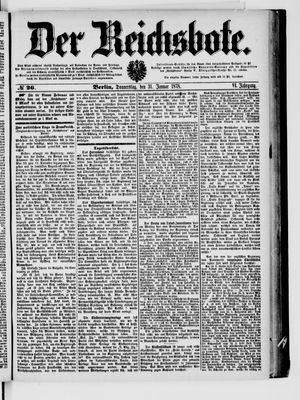 Der Reichsbote vom 31.01.1878