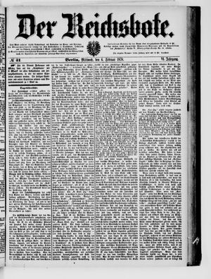Der Reichsbote vom 06.02.1878