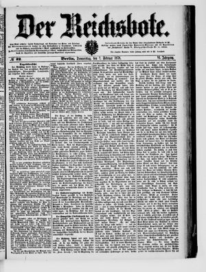 Der Reichsbote vom 07.02.1878