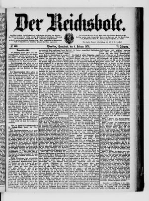 Der Reichsbote vom 09.02.1878
