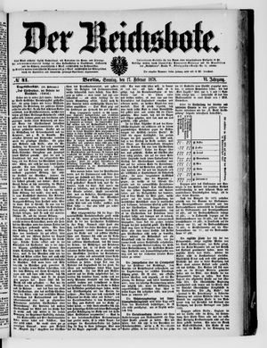 Der Reichsbote vom 17.02.1878
