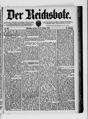 Der Reichsbote vom 22.02.1878