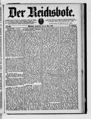 Der Reichsbote vom 14.03.1878