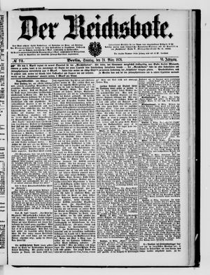 Der Reichsbote vom 24.03.1878
