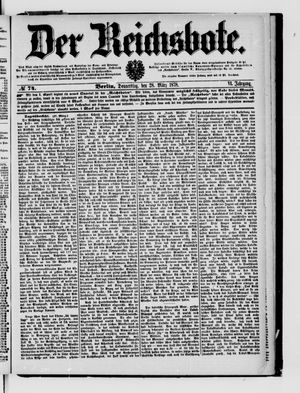 Der Reichsbote on Mar 28, 1878