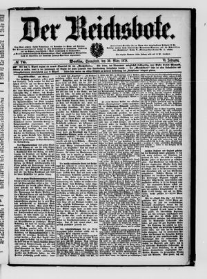Der Reichsbote vom 30.03.1878