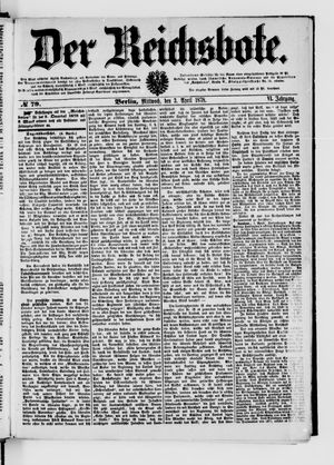 Der Reichsbote vom 03.04.1878