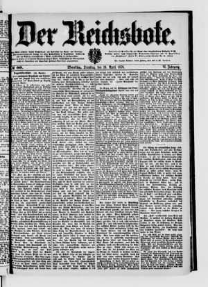 Der Reichsbote vom 16.04.1878