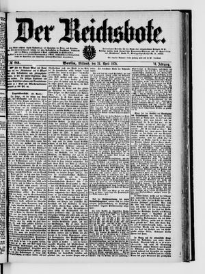 Der Reichsbote vom 24.04.1878