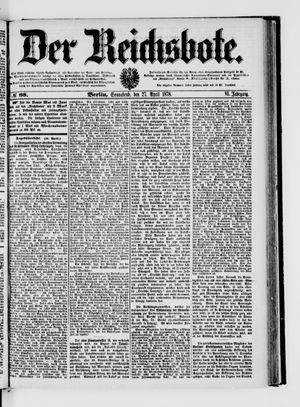 Der Reichsbote vom 27.04.1878