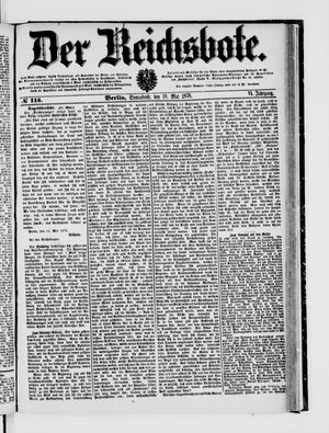 Der Reichsbote vom 18.05.1878