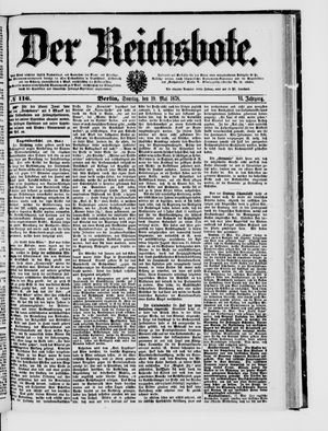 Der Reichsbote on May 19, 1878