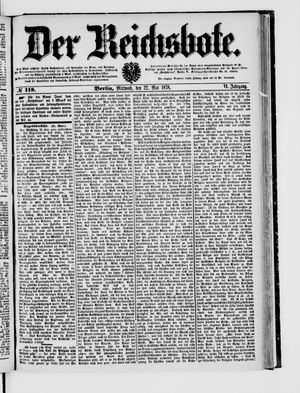 Der Reichsbote vom 22.05.1878