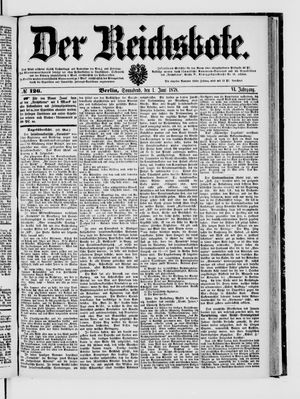 Der Reichsbote vom 01.06.1878